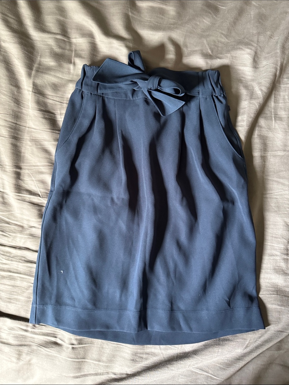 lululemon athletica Navy Bow-Tie Paperbag Pencil Skirt - Women